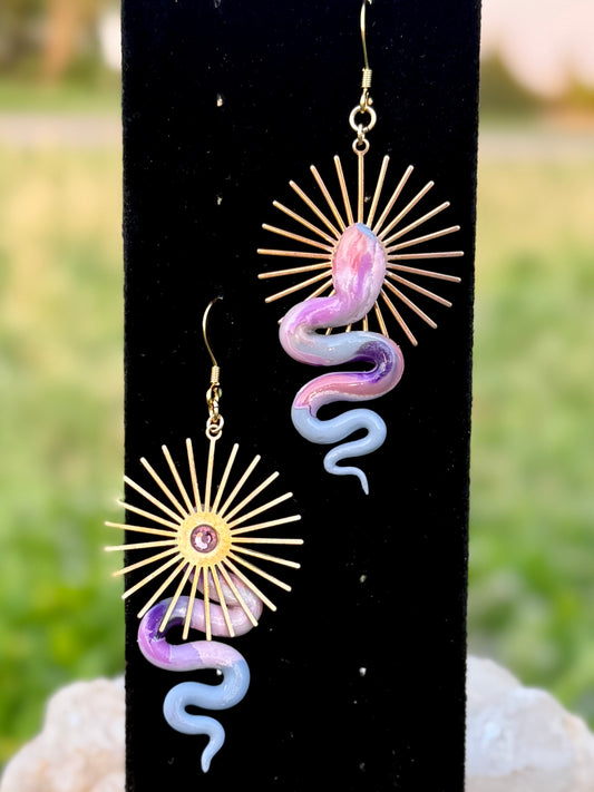 Marbled Serpentine Earrings