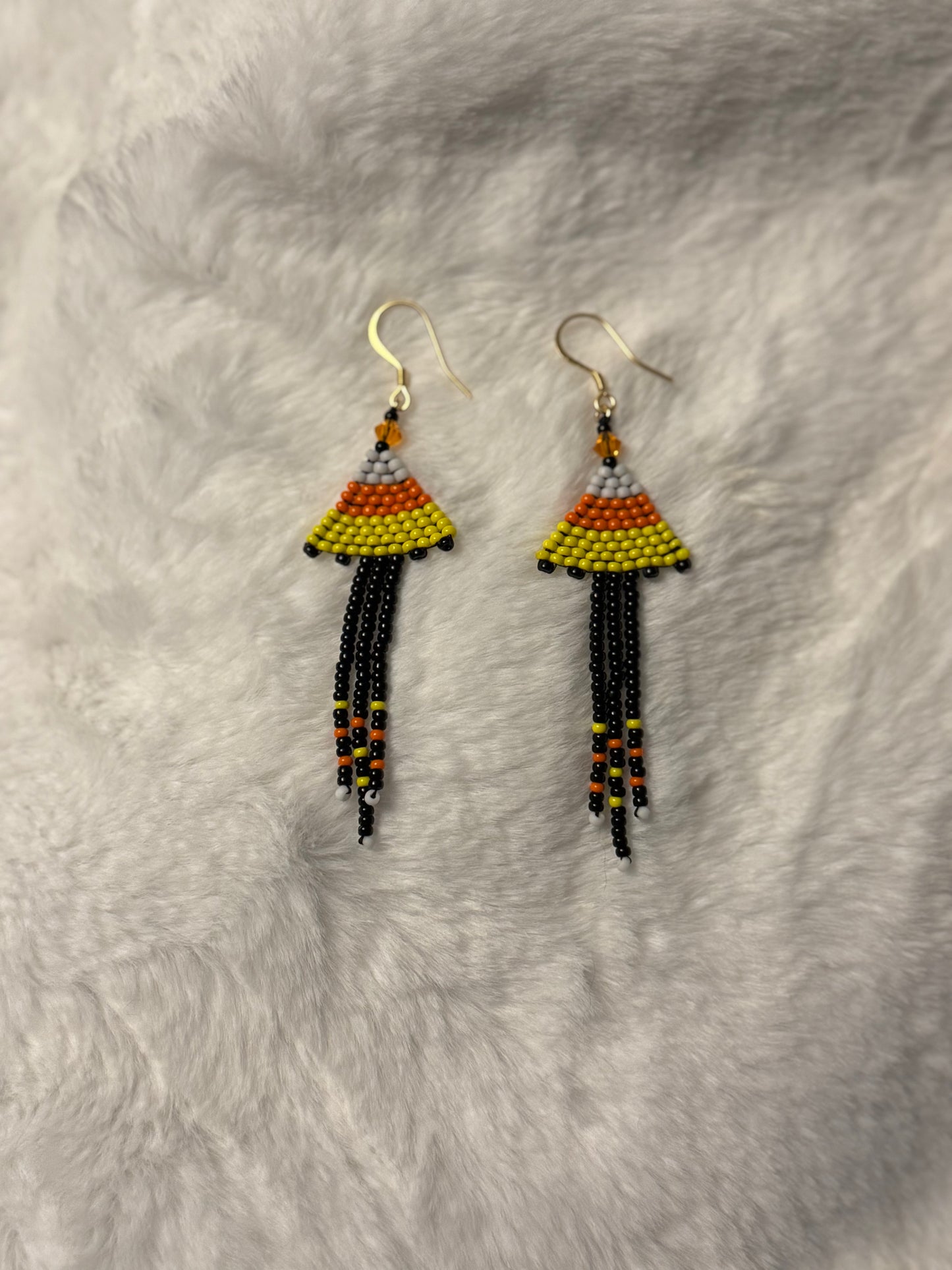 Candy Corn Shroom Earrings