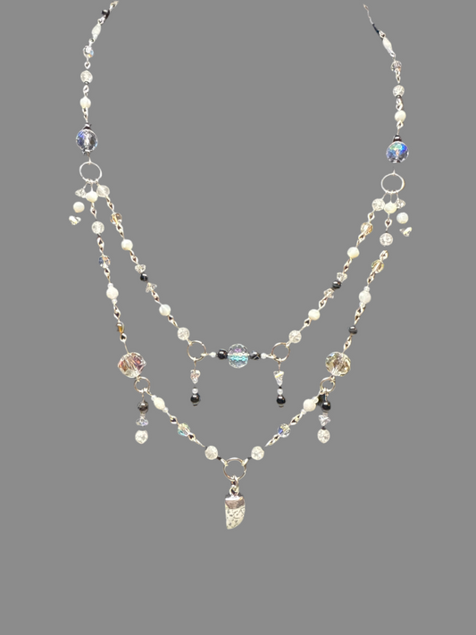 Dalmatian Jasper Tiger Claw Necklace